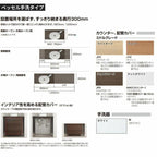 洗面化粧台エスタ ボウル一体タイプ コンポ・システムタイプ共通 ミドルキャビネット 扉付 間口W(W)150/200/250/300mm 品…