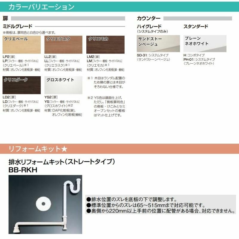 洗面化粧台 エスタ システムタイプ 間口W1350mm こちらは洗面台のセット商品です LIXIL/INAX 洗面台 おしゃれ 収納 リフォーム 交換 DIY