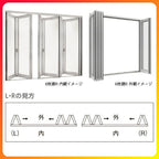 オープンウィン フォールディング 6枚建 25622-6 W2600×H2230mm サーモスL リクシル LIXIL 折戸 折れ戸 アルミサッシ 樹脂サッシ 複合窓 大開口サッシ テラス 窓 サッシ リフォーム DIY 11枚目