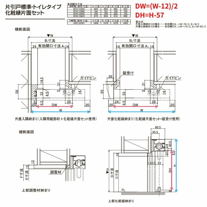 リクシル 室内引戸 片引き戸 標準タイプ アウトセット方式 固定枠なし ラシッサD ヴィンティア LAA 1320/1520/1620/18…