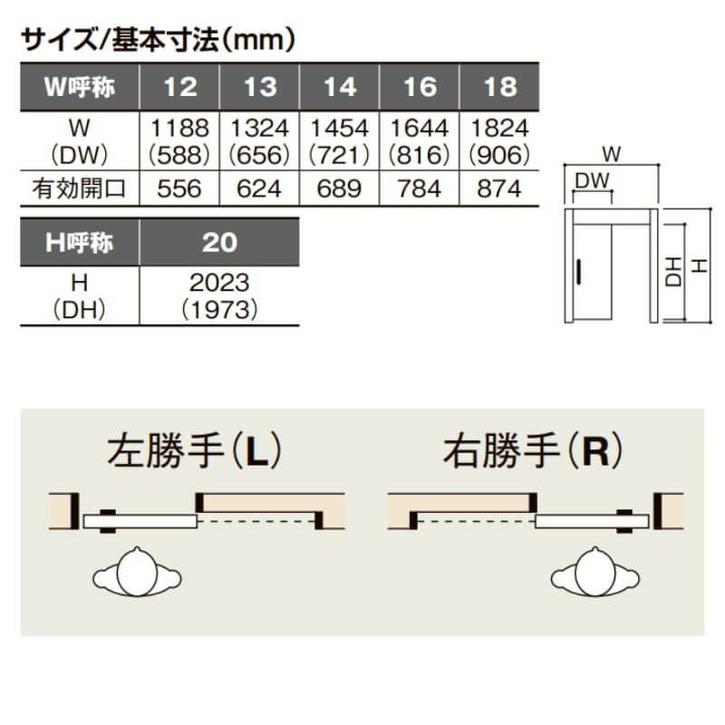 室内引戸 片引戸標準タイプ 上吊方式 ラシッサD パレット パネルタイプLAA ノンケーシング枠 1220/1320/1420/1620/1820 リクシル トステム インテリア建材 DIY