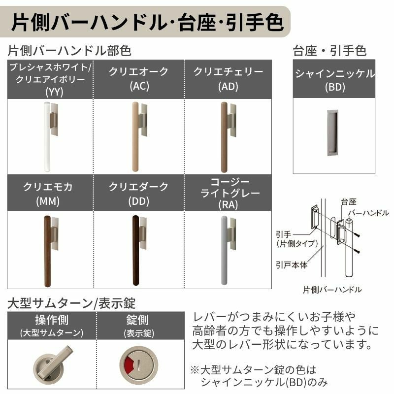 LIXIL 室内引戸 片引戸 アウトセット方式 固定枠なし ラシッサS トイレタイプ LAB 1320/1520/1620/1820 リクシ…