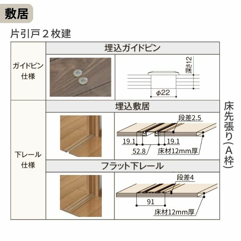 可動間仕切り LIXIL 室内引戸 上吊方式 片引戸2枚建 ラシッサS パネルタイプ LAA  2420/2423 ノンケーシング枠 リクシル トステム 引き戸 リフォーム DIY