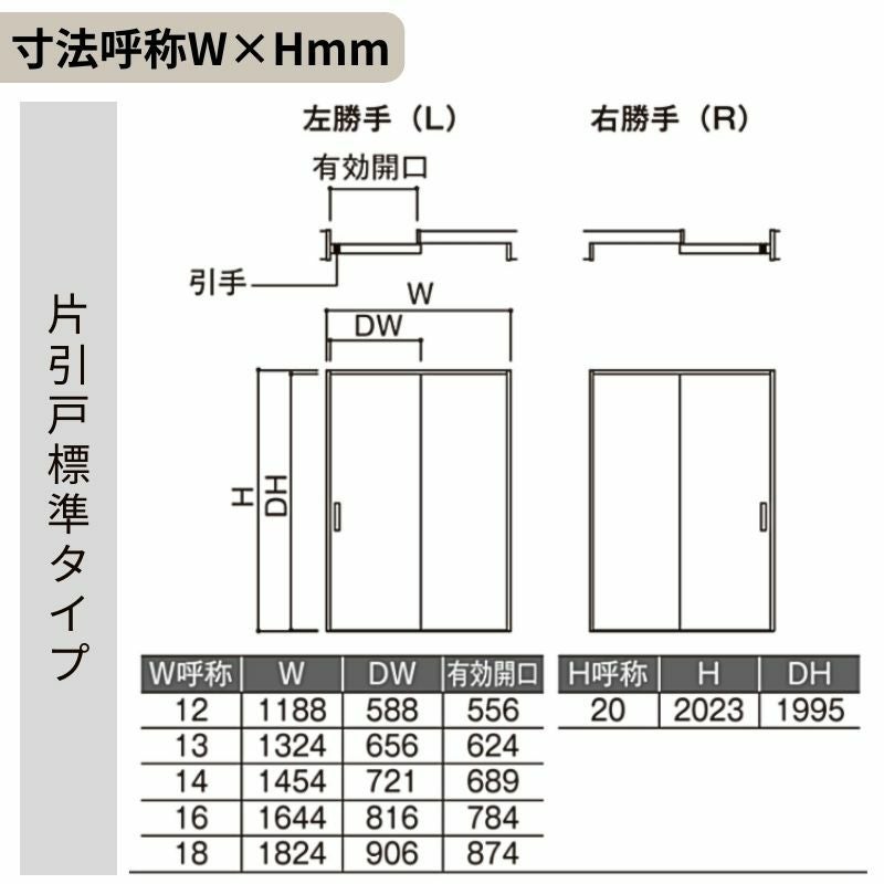 室内引戸 片引き戸 標準タイプ Vレール方式 ラシッサS 洗面タイプ LYA ノンケーシング枠 1220/1320/1420/1620/1820 リクシル トステム 片引戸 ドア LIXIL/TOSTEM リビング建材 室内建具 戸 扉 ドア リフォーム DIY 4枚目