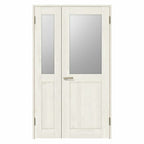 室内ドア 親子ドア ラシッサS LGH ノンケーシング枠 1220 W1188×H2023mm ガラス入りドア 錠付き/錠なし リクシル LIXIL 屋内 セミオーダー 建具 ドア 木製 おしゃれ 室内ドア 交換 リフォーム DIY 【リフォームおたすけDIY】
