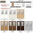 室内ドア ラシッサS 標準ドア LGH ノンケーシング枠 05520/0620/06520/0720/0820/0920 ガラス入りドア 錠付き/錠なし リクシル LIXIL 屋内 セミオーダー 建具 ドア 木製 おしゃれ 室内ドア 交換 リフォーム DIY 【リフォームおたすけDIY】 6枚目