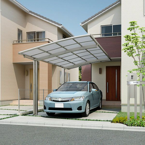 カーポート 1台駐車場 リクシル ネスカR 1台用 基本 30-50型 W2999×L4980 熱線遮断FRP板DRタイプ 屋根材 車庫 ガレージ 本体 旧ネスカRレギュラーリフォームおたすけDIY 公式 2枚目