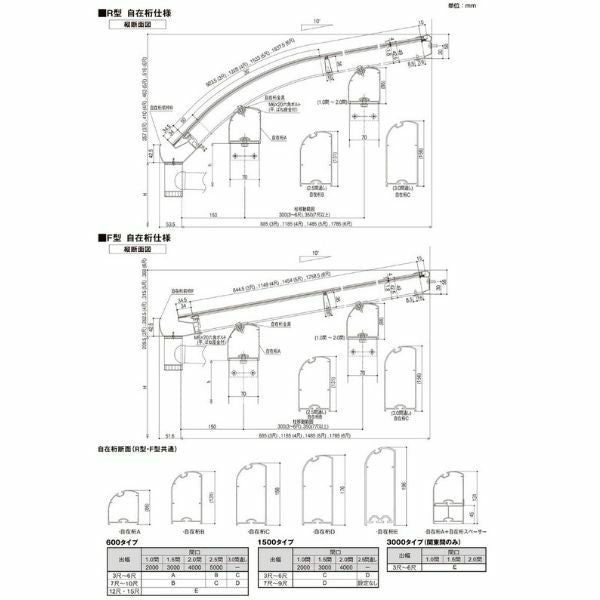 テラス屋根 スピーネ リクシル 3.0間通し 間口5460×出幅1785mm テラスタイプ 屋根F型 耐積雪対応強度20cm 自在桁 リフォーム DIY 10枚目