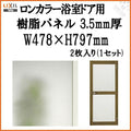 ロンカラー浴室ドア用樹脂パネル 06-18 3.5mm厚 W478×H797mm 2枚入り（1セット） 梨地柄 LIXIL/TOSTEM