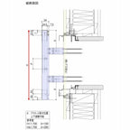 井桁面格子 11915 W1351×H1620mm 在来工法 面格子 壁付け 窓 アルミサッシ 後付け 取付 防犯 目隠し LIXIL TOSTEM リクシル トステム リフォーム DIY 2枚目