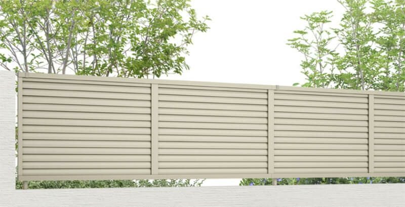 フェンス LIXIL フェンスAB YL3型(横ルーバー3) T-12 本体 2000mm(フリーポールタイプ専用)×1200mm