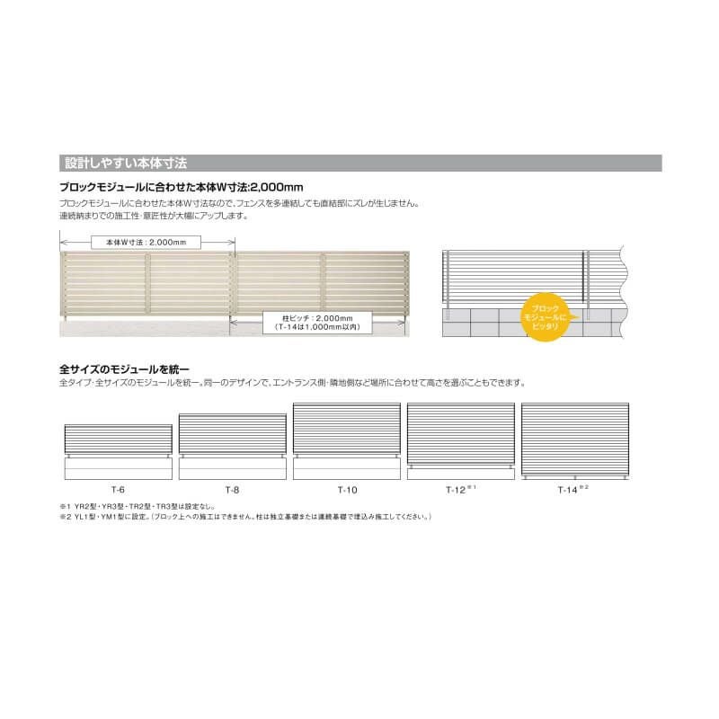 フェンス LIXIL フェンスAB TM1型(縦目隠し) T-8 本体 2000mm(フリーポールタイプ専用)×800mm 6枚目