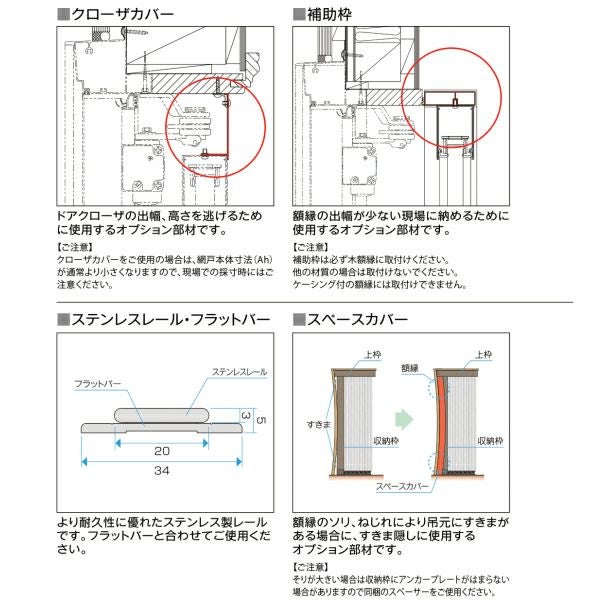 網戸 後付用 しまえるんですα 081191 巾Aw810×高さAh1910mm 標準/補助枠納まり 片開き用 片側収納 リクシル LIXIL 横引き収納網戸 リフォームDIY 5枚目