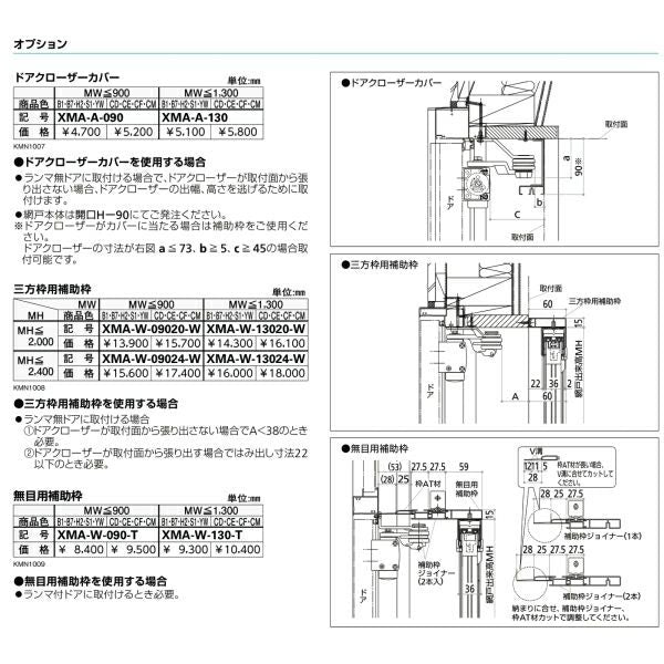 横引き収納網戸 フラットタイプ XMA-07182 片引き 幅MW700×高さMH1820mm YKKAP ドア 玄関網戸 勝手口網戸 マンション アパート リフォーム 後付け用 網戸 DIY 6枚目