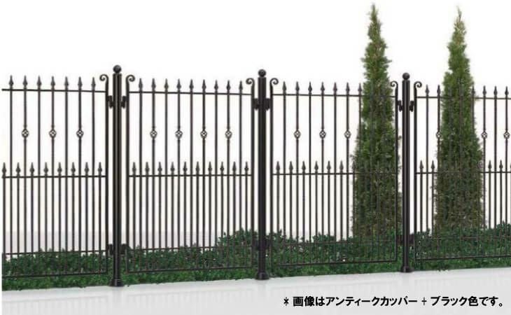 フェンス LIXIL ヴィア・ル・クラシコ フェンスＴ-16 本体 1200×1600mm アンティーク・カッパー+ブラック