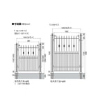 フェンス LIXIL ヴィア・ル・クラシコ フェンスＴ-16 本体 1200×1600mm アンティーク・カッパー+ブラック 4枚目