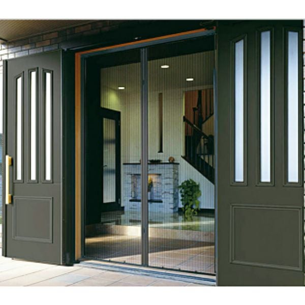 横引き収納網戸 フラットタイプ XMA 両引き 幅MW1001～1200×高さMH1401～1600mm YKKAP 玄関網戸 勝手口網戸 マンション アパート リフォーム 後付け用 網戸 DIY