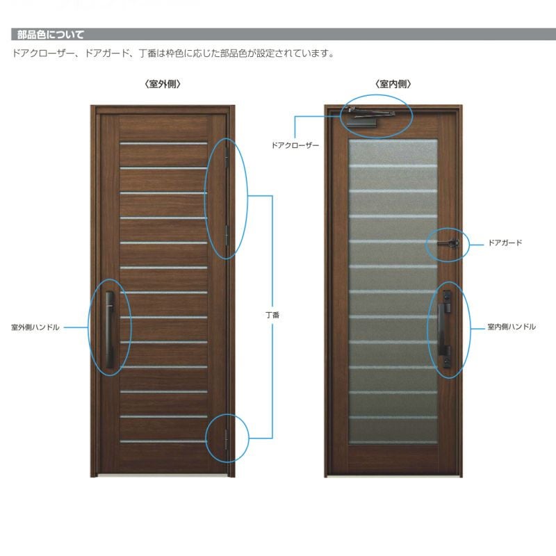 玄関ドア YKKap プロント S12 親子(入隅用) スマートコントロールキー W1135×H2330mm ランマ付 DH20 採風 アルミサッシ 新設 おしゃれ リフォーム DIY 4枚目