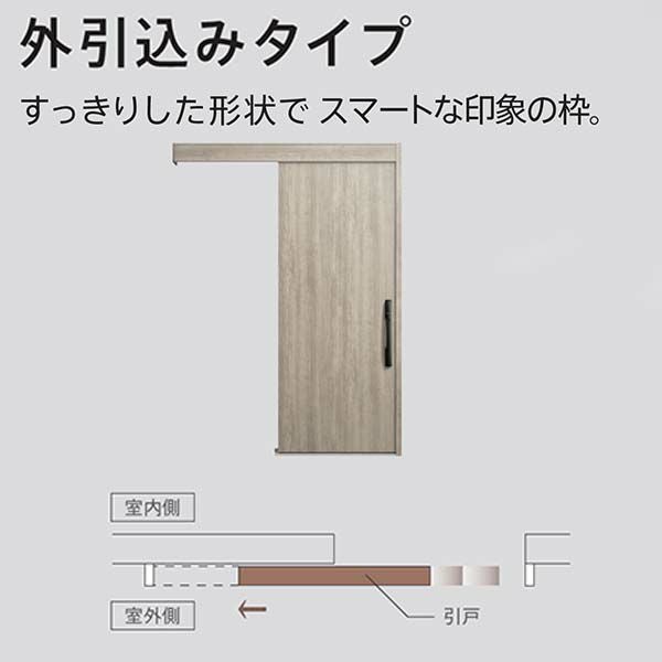 YKK 玄関引き戸 コンコードS30 N03 外引込み 関東間 W1695×H2195mm ピタットKey ポケットKey 手動錠 断熱 YKKap 玄関引戸 サッシ 玄関ドア リフォーム DIY 3枚目