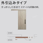 YKK 玄関引き戸 コンコードS30 F03 外引込み メーターモジュール W1875×H2195mm ピタットKey ポケットKey 手動錠 断熱 YKKap 玄関引戸 玄関 リフォーム DIY 3枚目