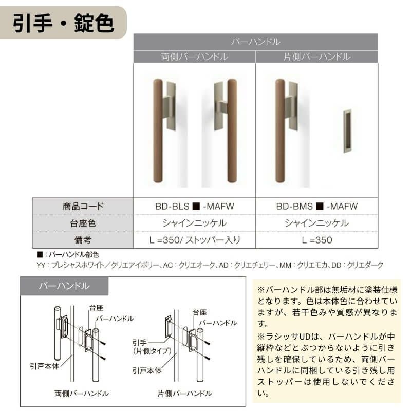 リクシル 室内引戸 ラシッサUD アウトセット方式  片引戸 Wソフトモーション 木質面材 HYFノンケーシング枠/化粧縁 洗面タイプ 20…