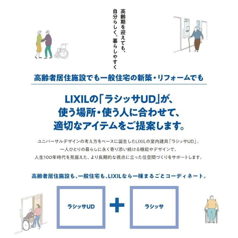 リクシル 室内引戸 ラシッサUD 上吊連動方式  引違い戸3枚建 Wソフトモーション 木質面材 HYG ノンケーシング枠 洗面タイプ 1620 W1644mm×H2023mm LIXIL DIY 4枚目