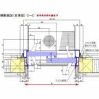 玄関引戸(引き戸) LIXIL/リクシル 光悦k6 ランマ無し 2枚建戸 関東間 H18 56型(面付格子腰付) 単板ガラス アルミサッシ 玄関ドア 6枚目