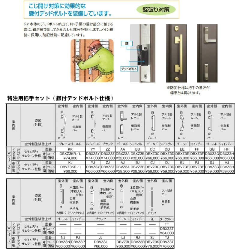 特注寸法 玄関ドア リクシル クリエラR 14型 親子ドア ランマ無 鎌付デッドボルト仕様 内付型 オーダーサイズ W1241～1364×H1706～2006mm 玄関ドア LIXIL トステム TOSTEM リフォーム 5枚目