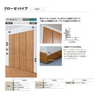 オーダーサイズ リクシル ラシッサS クローゼットドア 2枚折れ戸 すっきりタイプ LAA ノンケーシング枠 W517～917㎜×H1518～2425㎜ ミラー無 8枚目