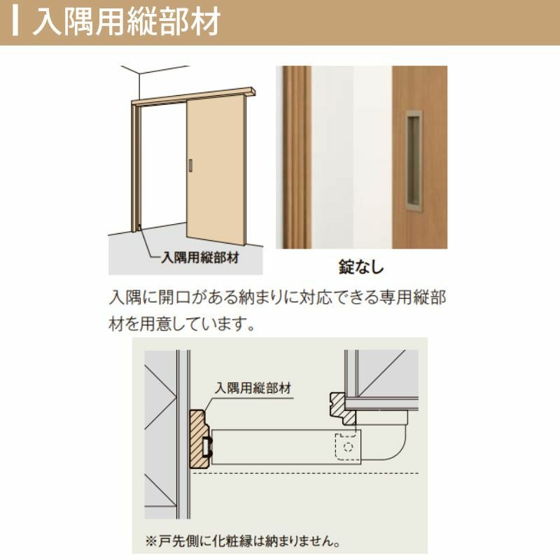 オーダーサイズ リクシル ラシッサS クローゼットドア 引戸 アウトセットタイプ LZB DW540?990×DH1700?2368mm 押入れ 棚 リフォーム DIY 9枚目