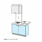 コンパクトキッチン ティオ Tio LixiL ペニンシュラI型 ベーシック W1224mm 間口122.4cm 奥行97cm(グリルなし1口コンロ用) グループ2 リクシル システムキッチン