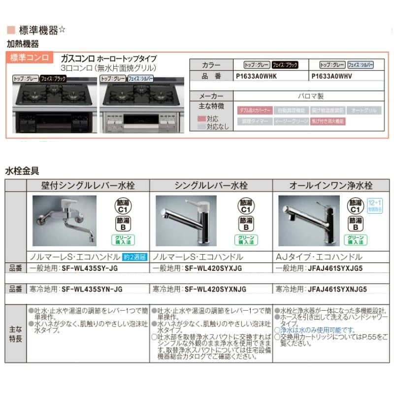 システムキッチン フロアユニット W2500mm 間口250cm GKシリーズ GK-U-250 LIXIL/リクシル 取り換えキッチン パッとりくん 交換 リフォーム用キッチン 流し台 6枚目