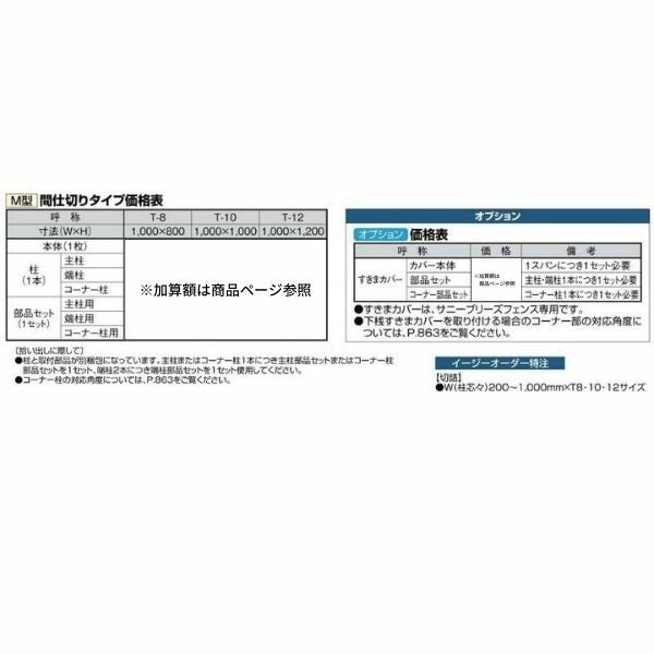 フェンス LIXIL サニーブリーズフェンス M型＜マテリアルカラータイプ＞ 間仕切りタイプ T-10 本体 1000×1000mm 3枚目