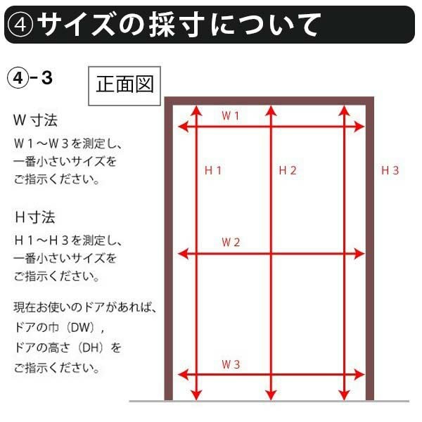 かんたん建具 扉のみ取替用 開き戸 オーダーサイズドア 幅～915×高さ1821～2120mm 丁番加工付 縦長窓2列 アクリル板付 レバーハンドル リフォーム 交換 DIY 7枚目