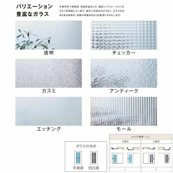 【オーダーサイズ 】リクシル ラシッサD ヴィンティア 上吊方式 片引戸 標準タイプ AVUK-LGY ケーシング付枠 Ｗ1092～1992mm×Ｈ1750～2425mm 10枚目