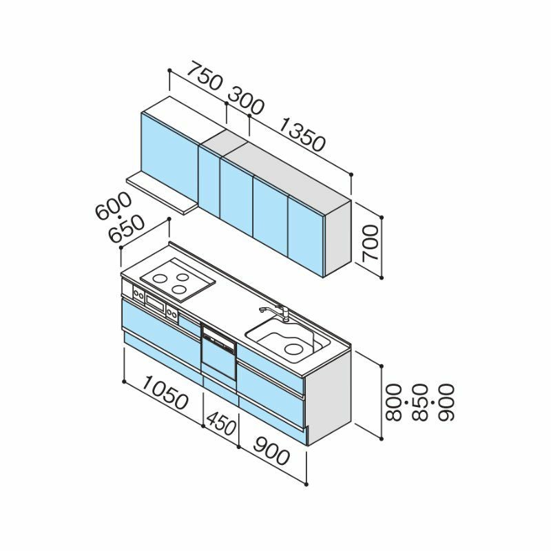 システムキッチン ラクエラ W2400mm I型 スライド収納プラン グランド TUシンク 3口コンロ 食器洗い乾燥機付 クリナップ 間口240cm 奥行き60cm ステンレス キッチン おしゃれ 引出し 大容量 下台 流し台 リフォーム リノベ DIY