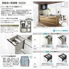システムキッチン ラクエラ W2400mm I型 スライド収納プラン コンフォート TUシンク 3口コンロ 食器洗い乾燥機付 クリナップ 間口240cm 奥行き65cm ステンレス キッチン おしゃれ 引出し 大容量 下台 流し台 リフォーム リノベ DIY