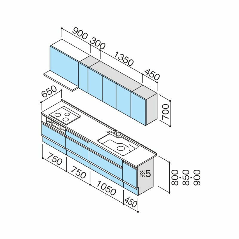 システムキッチン ラクエラ W3000mm I型 スライド収納プラン コンフォート TGシンク 3口コンロ 標準タイプ(食洗機なし) クリナップ 間口300cm 奥行き65cm ステンレス キッチン おしゃれ 引出し 大容量 下台 流し台 リフォーム リノベ DIY