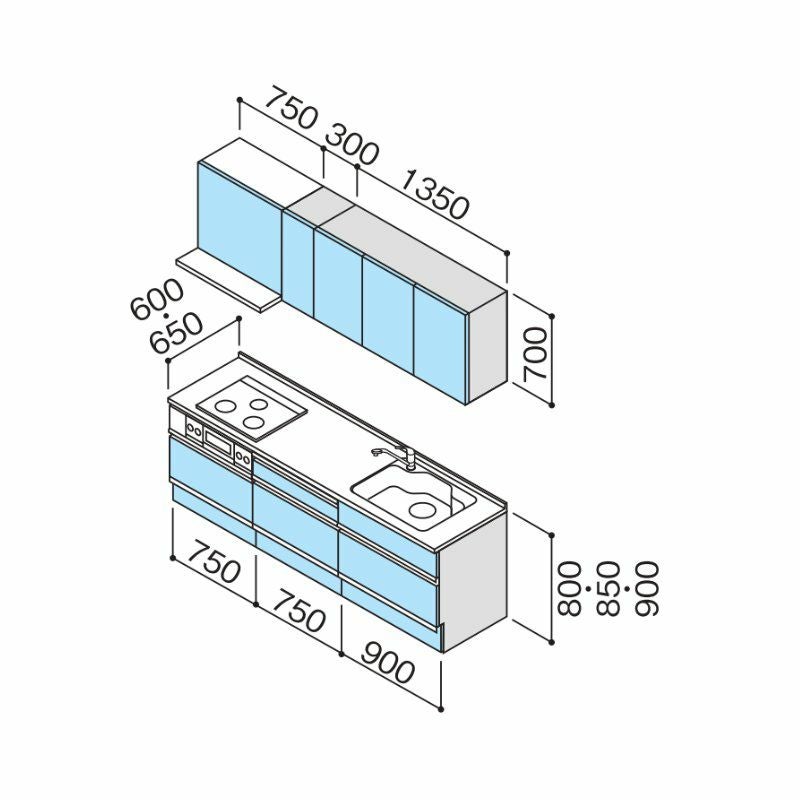 システムキッチン ラクエラ W2400mm I型 スライド収納プラン シンシア TUシンク 3口コンロ 標準タイプ(食洗機なし) クリナップ 間口240cm 奥行き60cm ステンレス キッチン おしゃれ 引出し 大容量 下台 流し台 リフォーム リノベ DIY