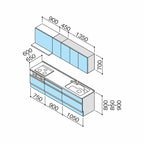システムキッチン ラクエラ W2700mm I型 スライド収納プラン シンシア TGシンク 3口コンロ 標準タイプ(食洗機なし) クリナップ 間口270cm 奥行き60cm ステンレス キッチン おしゃれ 引出し 大容量 下台 流し台 リフォーム リノベ DIY