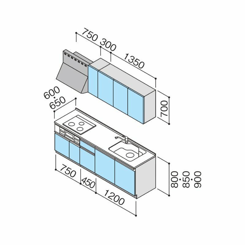 システムキッチン ラクエラ W2400mm I型 開き扉プラン シンシア TUシンク 3口コンロ 標準タイプ(食洗機なし) クリナップ 間口240cm 奥行き65cm ステンレス キッチン おしゃれ 扉付き 収納棚 下台 流し台 リフォーム リノベ DIY