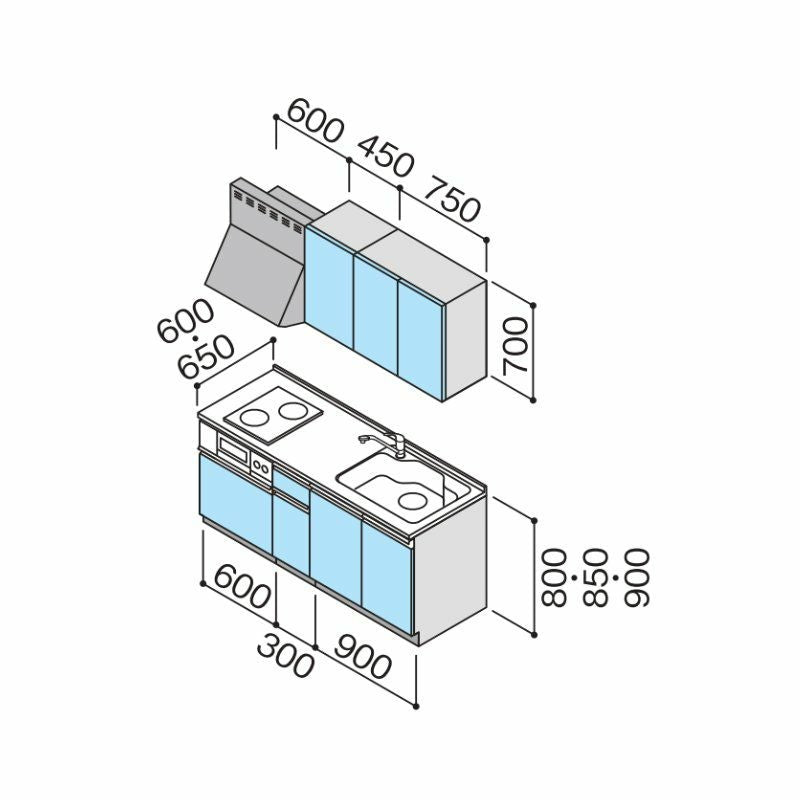 システムキッチン ラクエラ W1800mm I型 開き扉プラン シンシア TUシンク 2口コンロ 標準タイプ(食洗機なし) クリナップ 間口180cm 奥行き60cm ステンレス キッチン おしゃれ 扉付き 収納棚 下台 流し台 リフォーム リノベ DIY