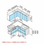 システムキッチン ラクエラ W1800mm L型 スライド収納プラン シンシア TUシンク 3口コンロ 標準タイプ(食洗機なし) クリナップ 間口180cm ステンレス キッチン おしゃれ 引出し 大容量 下台 流し台 リフォーム リノベ DIY