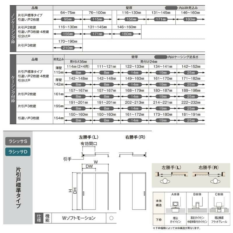 可動間仕切り 片引き戸 標準タイプ 引戸上吊方式 ラシッサD ヴィンティア LGY ノンケーシング枠 1620/1623 リクシル トステム 室内引戸 リフォーム DIY 5枚目