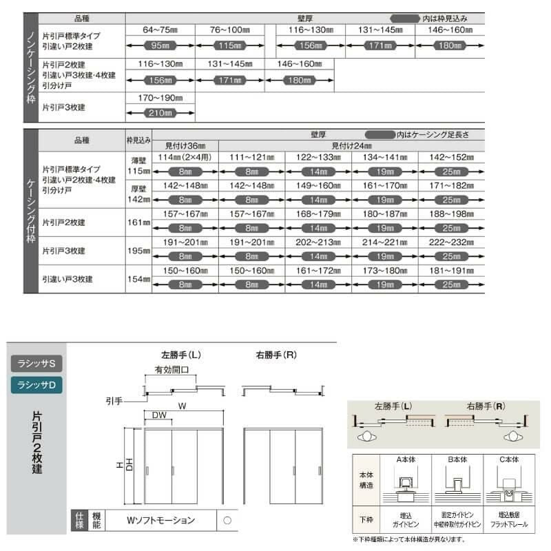 【オーダーサイズ 】リクシル ラシッサD ヴィンティア 可動間仕切り 片引戸 2枚建 AVMKD-LGY ノンケーシング枠 Ｗ1604～2954mm×Ｈ1750～2425mm 5枚目