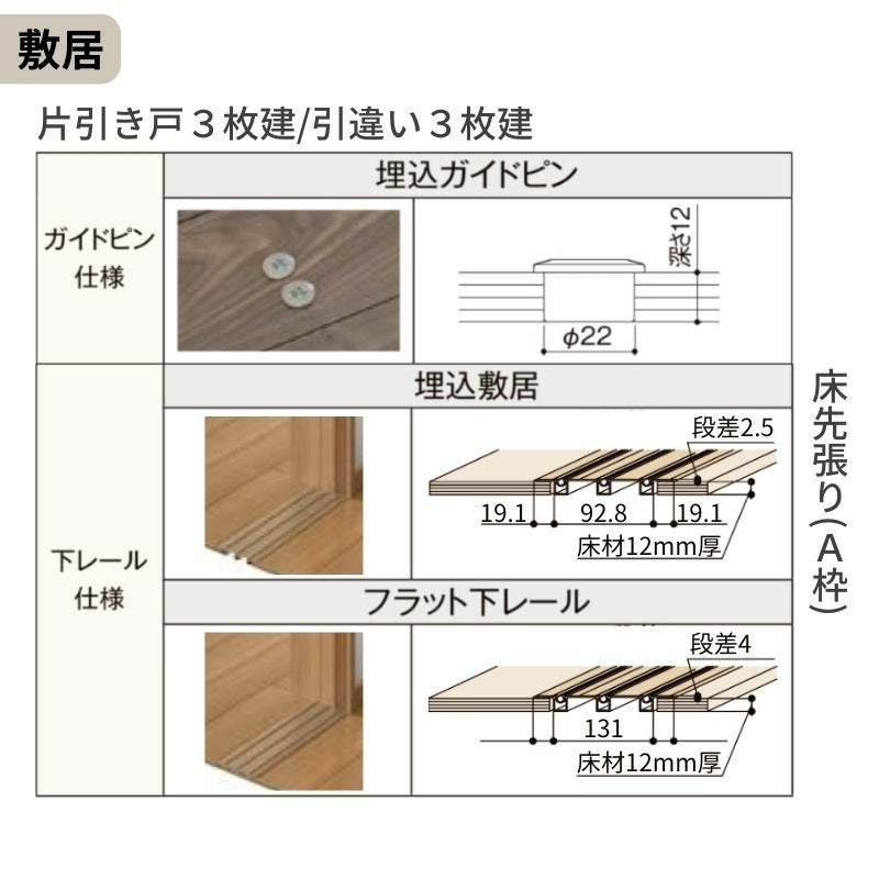 【オーダーサイズ】可動間仕切り LIXIL 室内引戸 上吊方式 片引戸3枚建 ラシッサS ガラスタイプ LGY ノンケーシング枠 W2116～3916×Ｈ1750～2430