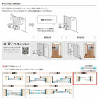 【オーダーサイズ 】リクシル ラシッサD ヴィンティア 可動間仕切り 引違い戸 2枚建 AVMHH-LGY ノンケーシング枠 Ｗ1092～1992mm×Ｈ1750～2425mm 6枚目