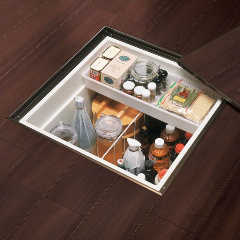 床下収納 標準タイプ 浅型600 □-B600-MAJ7 寸法(mm) 606×606×325 抗菌仕様 LIXIL リクシル 床下 収納 6枚目