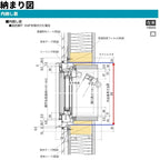 面格子付内倒し窓 07403 エピソードⅡ ＮＥＯ W780×H370 mm YKKap 断熱 樹脂アルミ複合 サッシ 内倒し 面格子 窓 複層 リフォーム DIY 10枚目