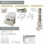 洗面台 LIXIL/INAX Crevi クレヴィ セットプラン 奥行560タイプ 間口1200mm(本体900mm) 扉カラー ミドルグレード 化粧台本体 RAFH-905PY-A 鏡 キャビネット DIY 4枚目